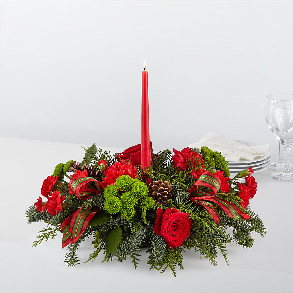 By the Candlelight Centerpiece – THE CARRIAGE HOUSE FLORAL & GIFTS, Marlette MI