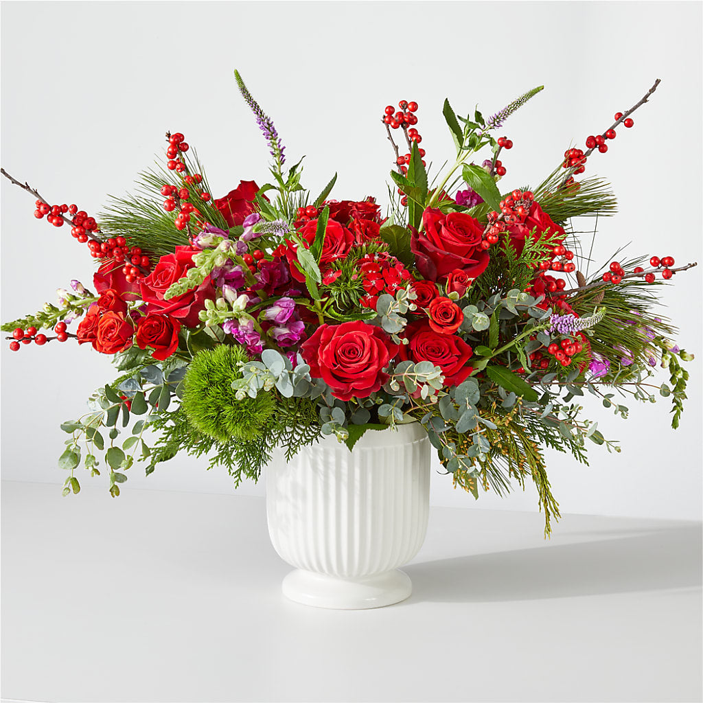 Big Red Bow Bouquet – THE CARRIAGE HOUSE FLORAL & GIFTS, Marlette MI