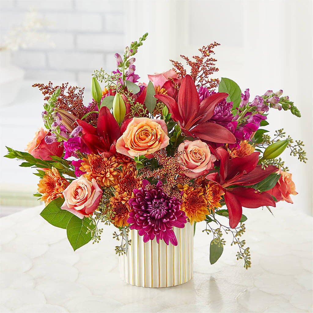 Burgundy Landscape Bouquet – THE CARRIAGE HOUSE FLORAL & GIFTS, Marlette MI