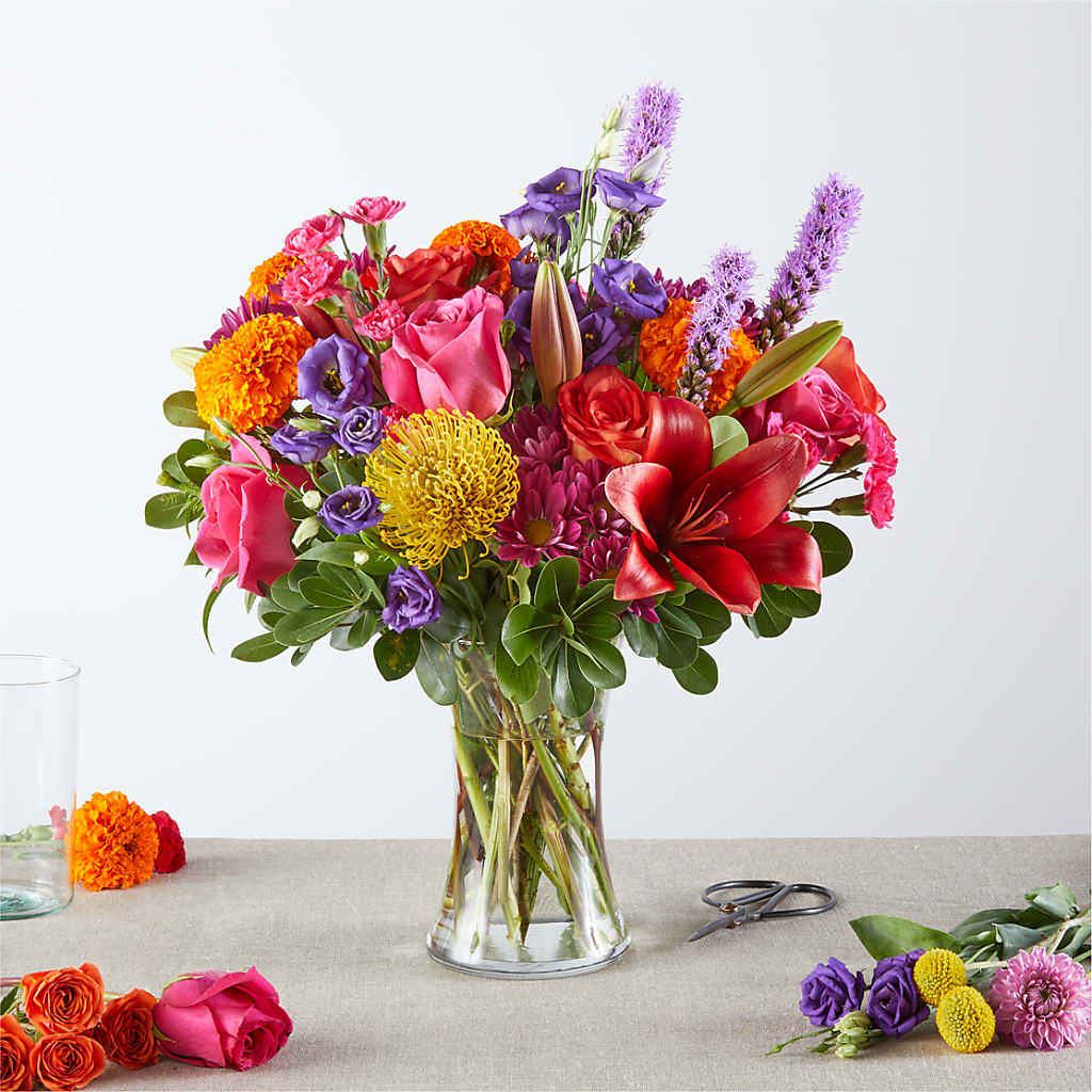 Feast of Color – A Florist Original – THE CARRIAGE HOUSE FLORAL & GIFTS, Marlette MI