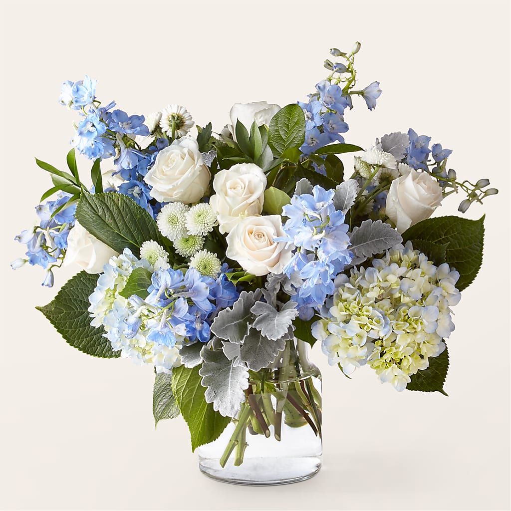 Clear Skies Bouquet – THE CARRIAGE HOUSE FLORAL & GIFTS, Marlette MI