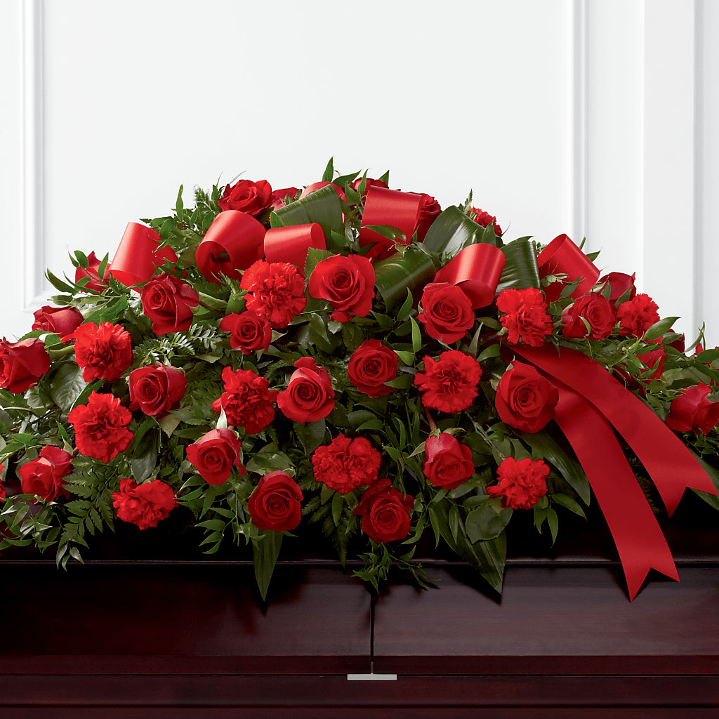 Tribute of Life Casket Spray – THE CARRIAGE HOUSE FLORAL & GIFTS, Marlette MI