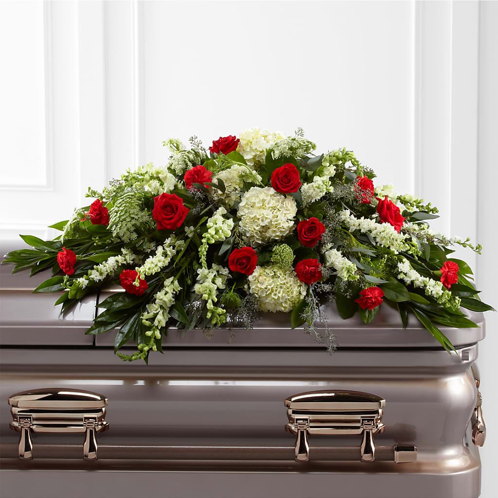 Sincerity Casket Spray – THE CARRIAGE HOUSE FLORAL & GIFTS, Marlette MI