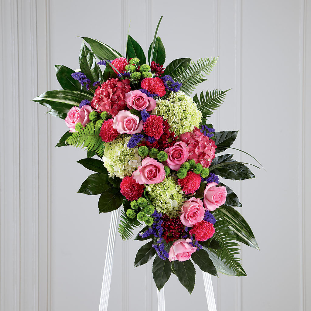 Refreshing Mix Standing Spray – THE CARRIAGE HOUSE FLORAL & GIFTS, Marlette MI