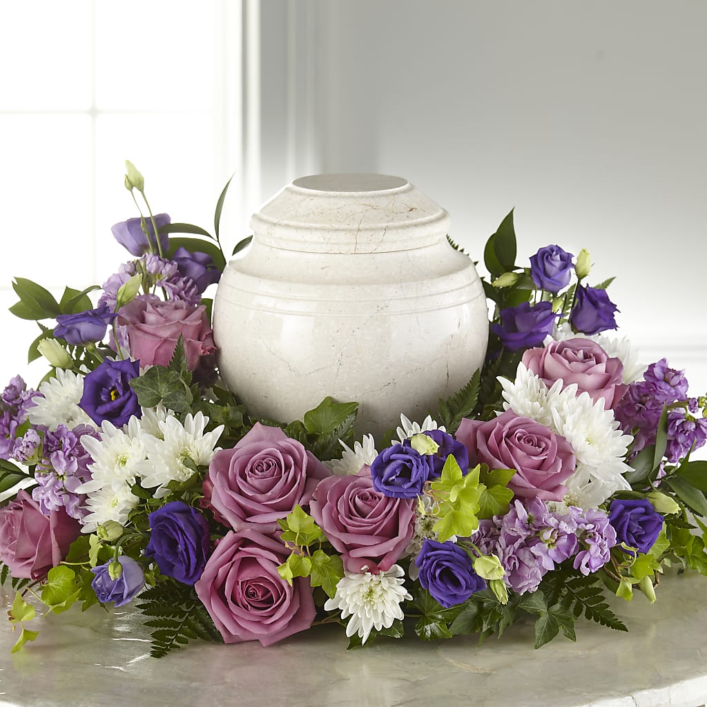 Blooming Sympathy Cremation Adornment – THE CARRIAGE HOUSE FLORAL & GIFTS, Marlette MI