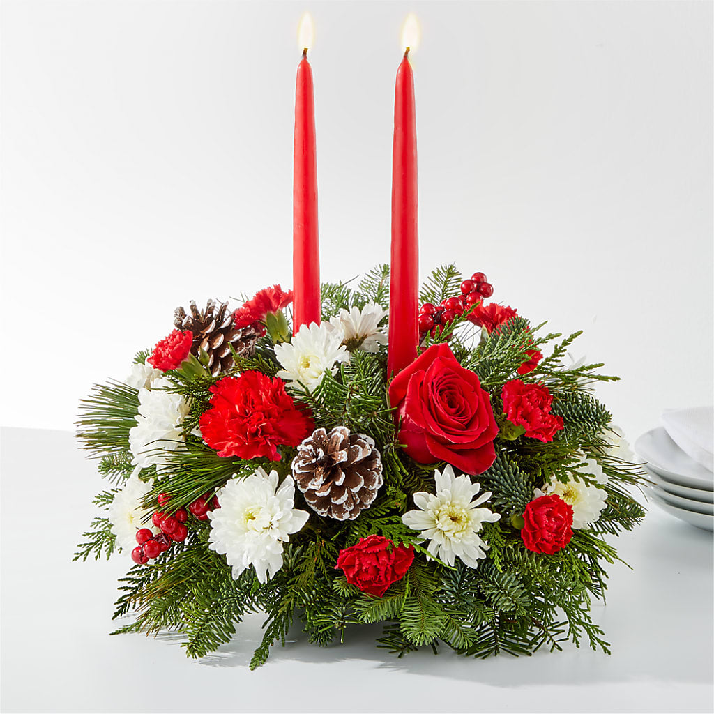 Holiday Soiree Centerpiece – THE CARRIAGE HOUSE FLORAL & GIFTS, Marlette MI