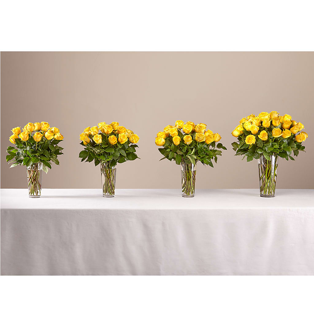 Long Stem Yellow Rose Bouquet – THE CARRIAGE HOUSE FLORAL & GIFTS, Marlette MI