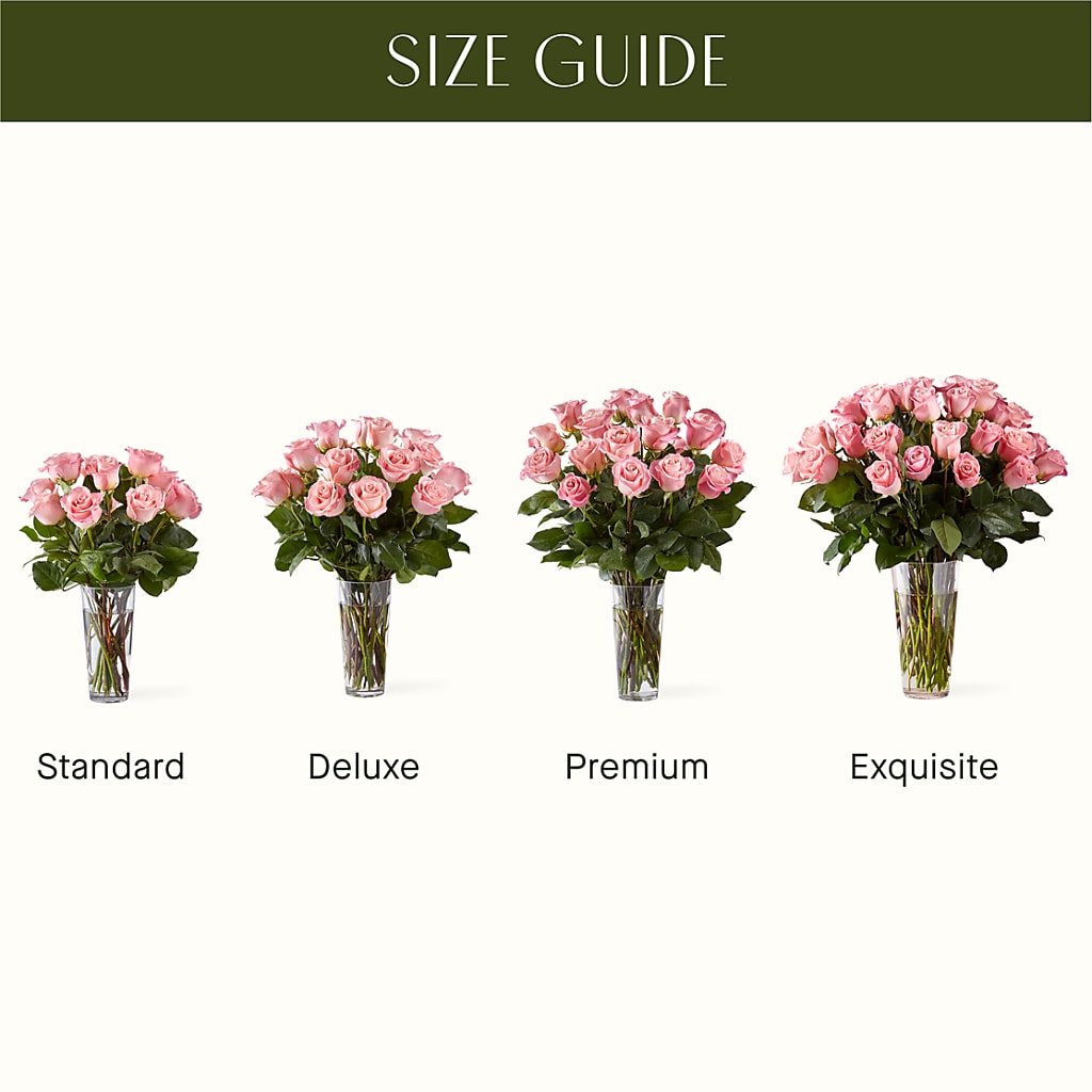 Long Stem Pink Rose Bouquet – THE CARRIAGE HOUSE FLORAL & GIFTS, Marlette MI