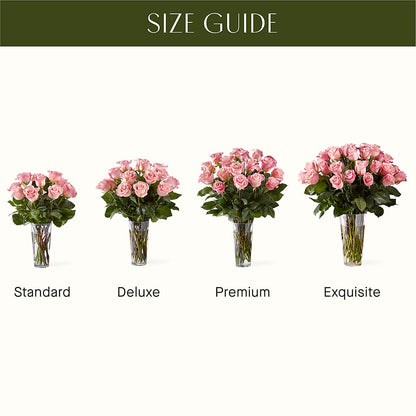 Long Stem Pink Rose Bouquet – THE CARRIAGE HOUSE FLORAL & GIFTS, Marlette MI
