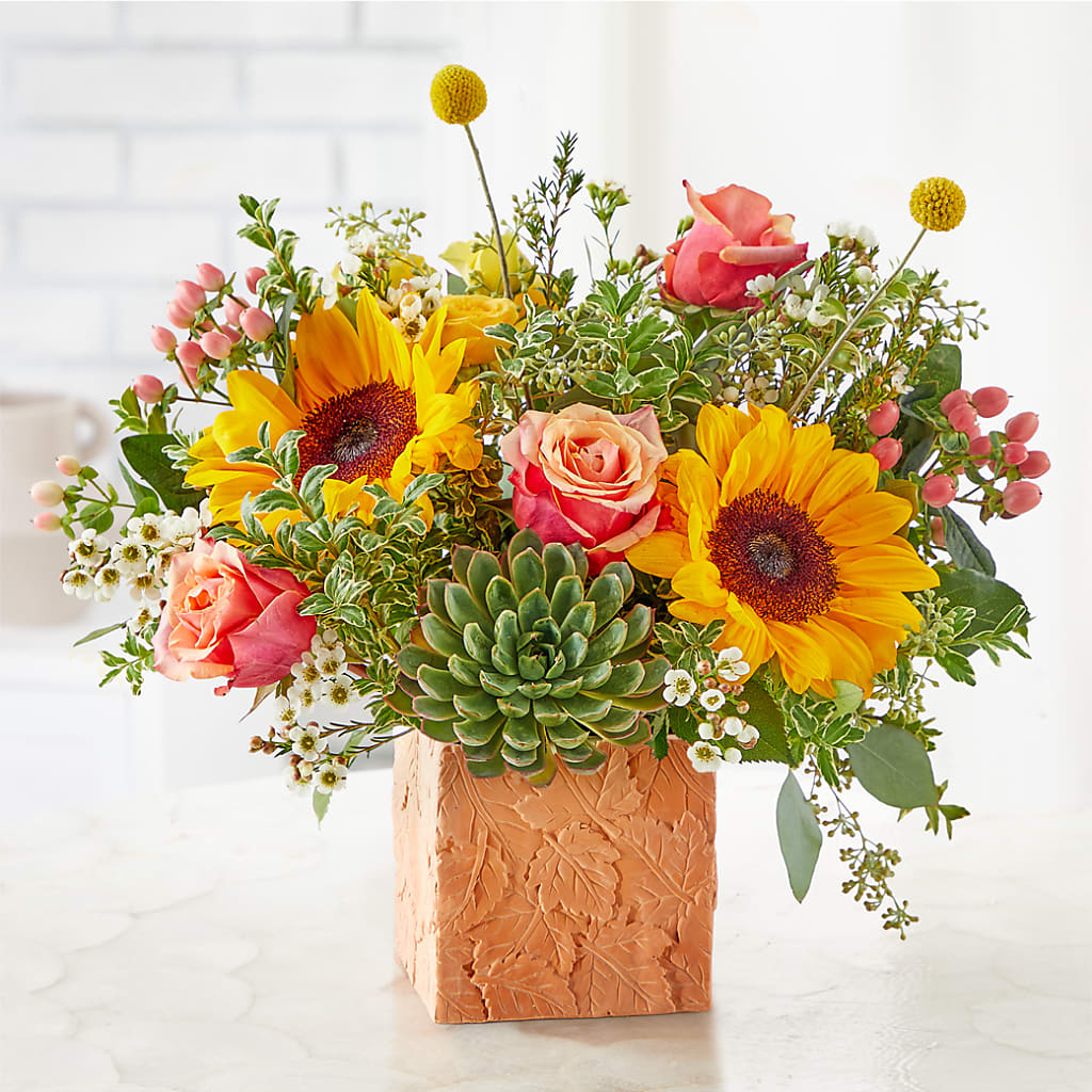 Sunflower Season Bouquet – THE CARRIAGE HOUSE FLORAL & GIFTS, Marlette MI
