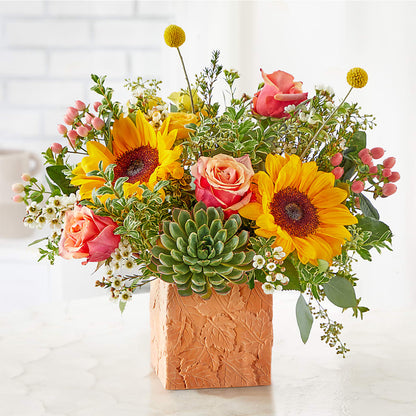 Sunflower Season Bouquet – THE CARRIAGE HOUSE FLORAL & GIFTS, Marlette MI