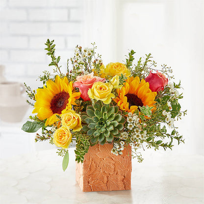 Sunflower Season Bouquet – THE CARRIAGE HOUSE FLORAL & GIFTS, Marlette MI