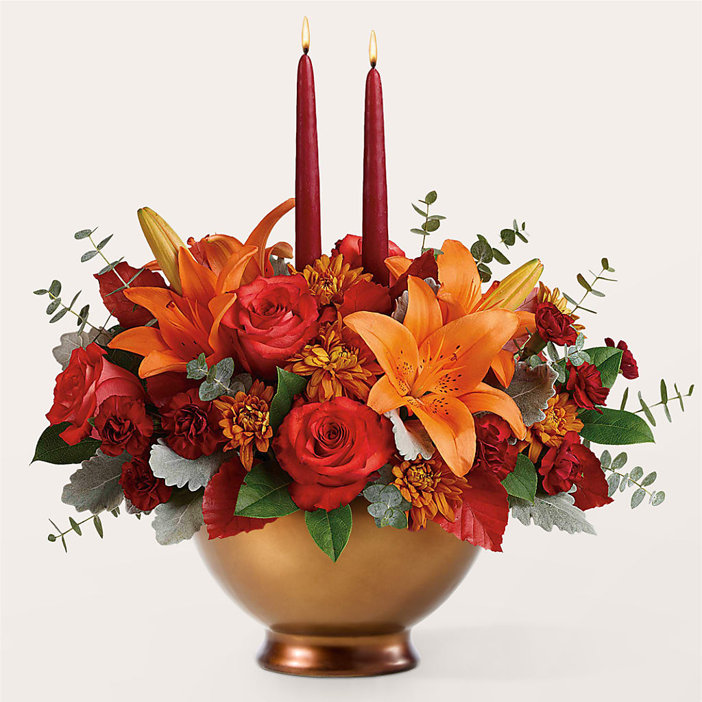 Fruits of Fall Centerpiece – THE CARRIAGE HOUSE FLORAL & GIFTS, Marlette MI