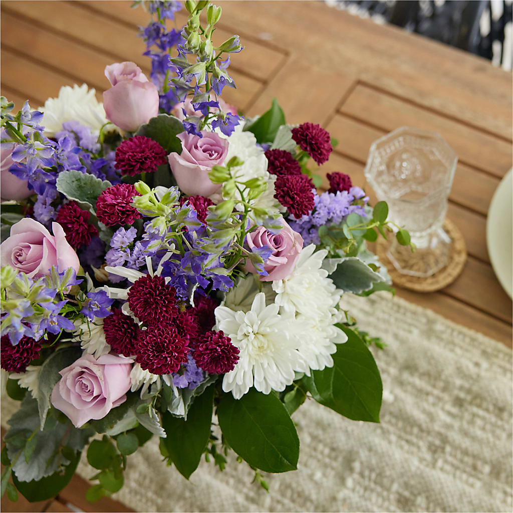 Violet Frost Bouquet – THE CARRIAGE HOUSE FLORAL & GIFTS, Marlette MI