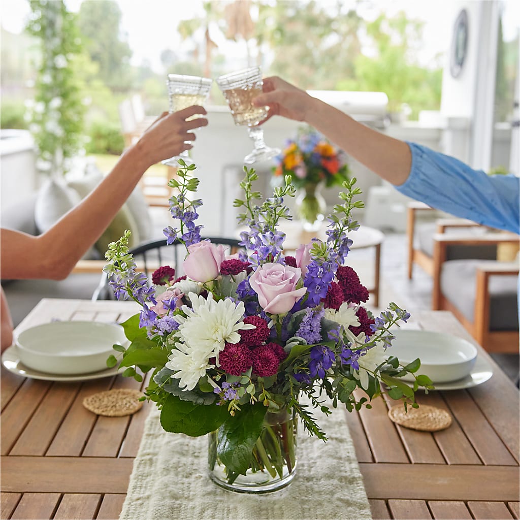 Violet Frost Bouquet – THE CARRIAGE HOUSE FLORAL & GIFTS, Marlette MI