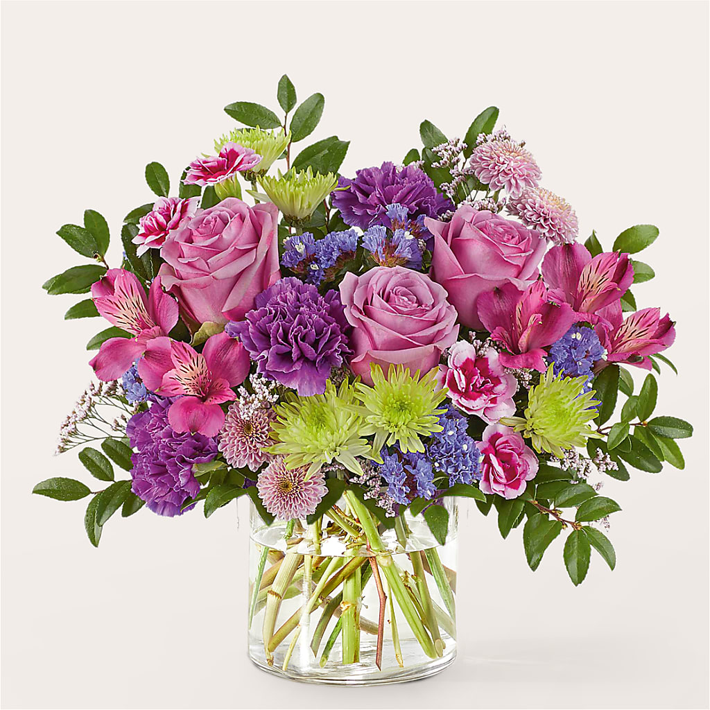 Glass Half Full Bouquet – THE CARRIAGE HOUSE FLORAL & GIFTS, Marlette MI
