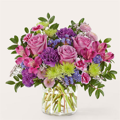 Glass Half Full Bouquet – THE CARRIAGE HOUSE FLORAL & GIFTS, Marlette MI