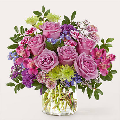 Glass Half Full Bouquet – THE CARRIAGE HOUSE FLORAL & GIFTS, Marlette MI