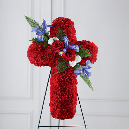 Faithful Hero Floral Cross – THE CARRIAGE HOUSE FLORAL & GIFTS, Marlette MI