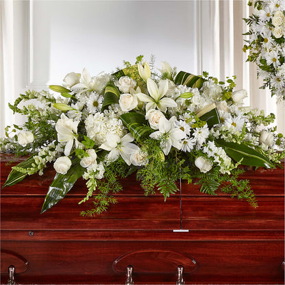 Abundance Casket Spray – THE CARRIAGE HOUSE FLORAL & GIFTS, Marlette MI