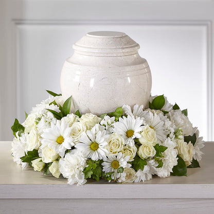 Ivory Gardens Cremation Adornment – THE CARRIAGE HOUSE FLORAL & GIFTS, Marlette MI