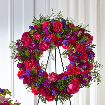Calming Colors Wreath – THE CARRIAGE HOUSE FLORAL & GIFTS, Marlette MI
