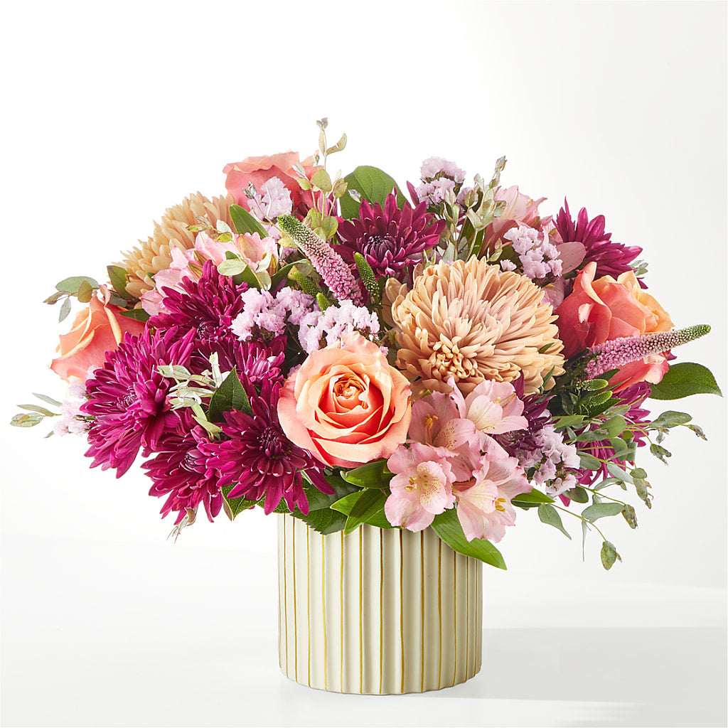 Berry Cobbler Bouquet with Ivory Vase – THE CARRIAGE HOUSE FLORAL & GIFTS, Marlette MI