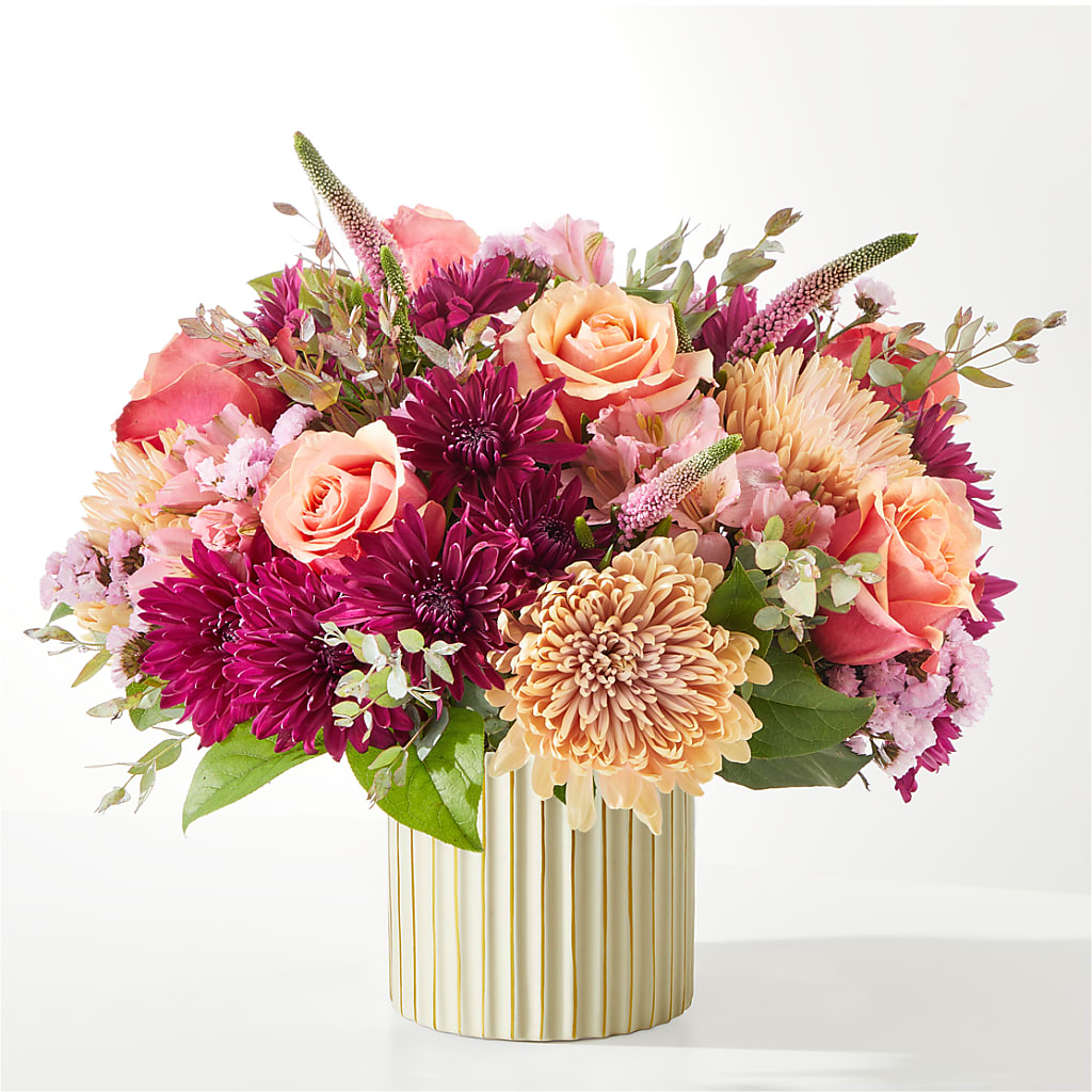 Berry Cobbler Bouquet with Ivory Vase – THE CARRIAGE HOUSE FLORAL & GIFTS, Marlette MI