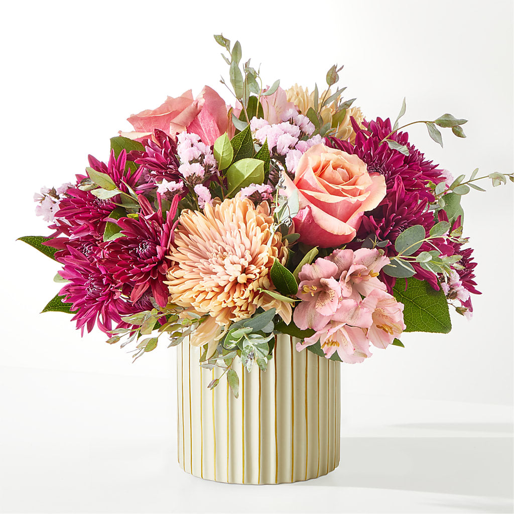 Berry Cobbler Bouquet with Ivory Vase – THE CARRIAGE HOUSE FLORAL & GIFTS, Marlette MI