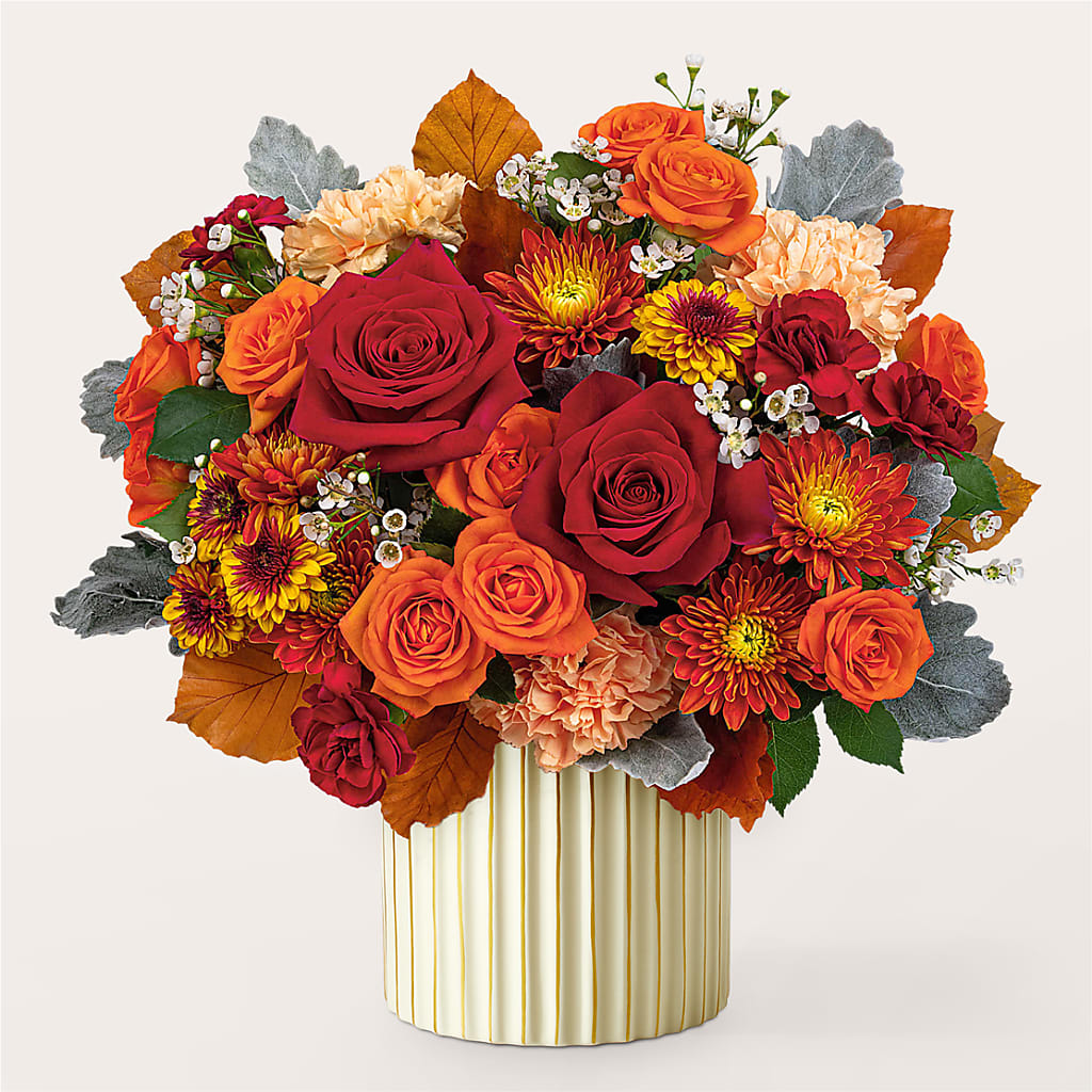 Merlot Bouquet with Ivory Vase – THE CARRIAGE HOUSE FLORAL & GIFTS, Marlette MI